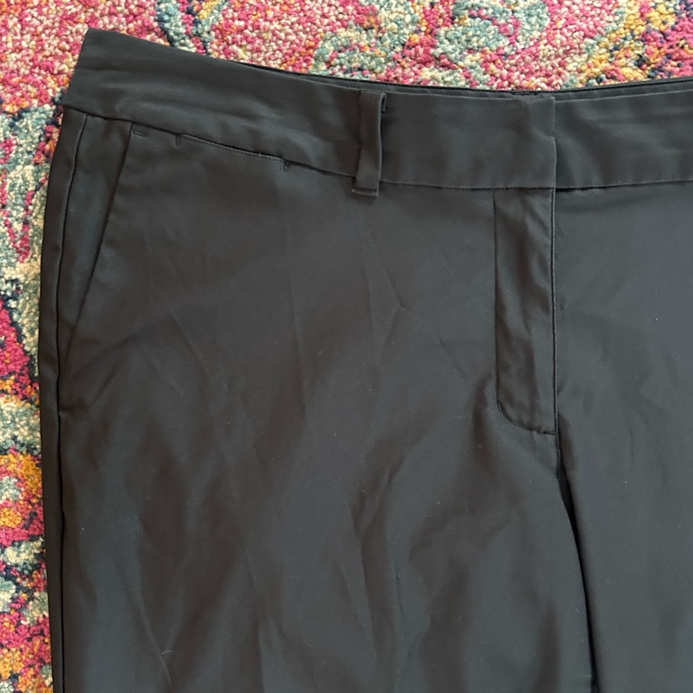 Nike | Women's Black Dri-FIT Golf Pants Ankle Slits Black Embroidered Logo Sz 16 - Picture 11 of 16